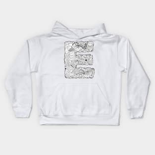 Capital letter E Kids Hoodie